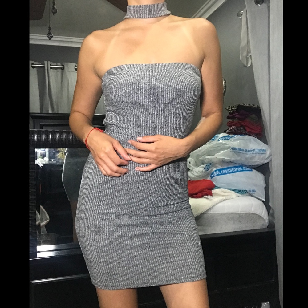 Gray mini dress